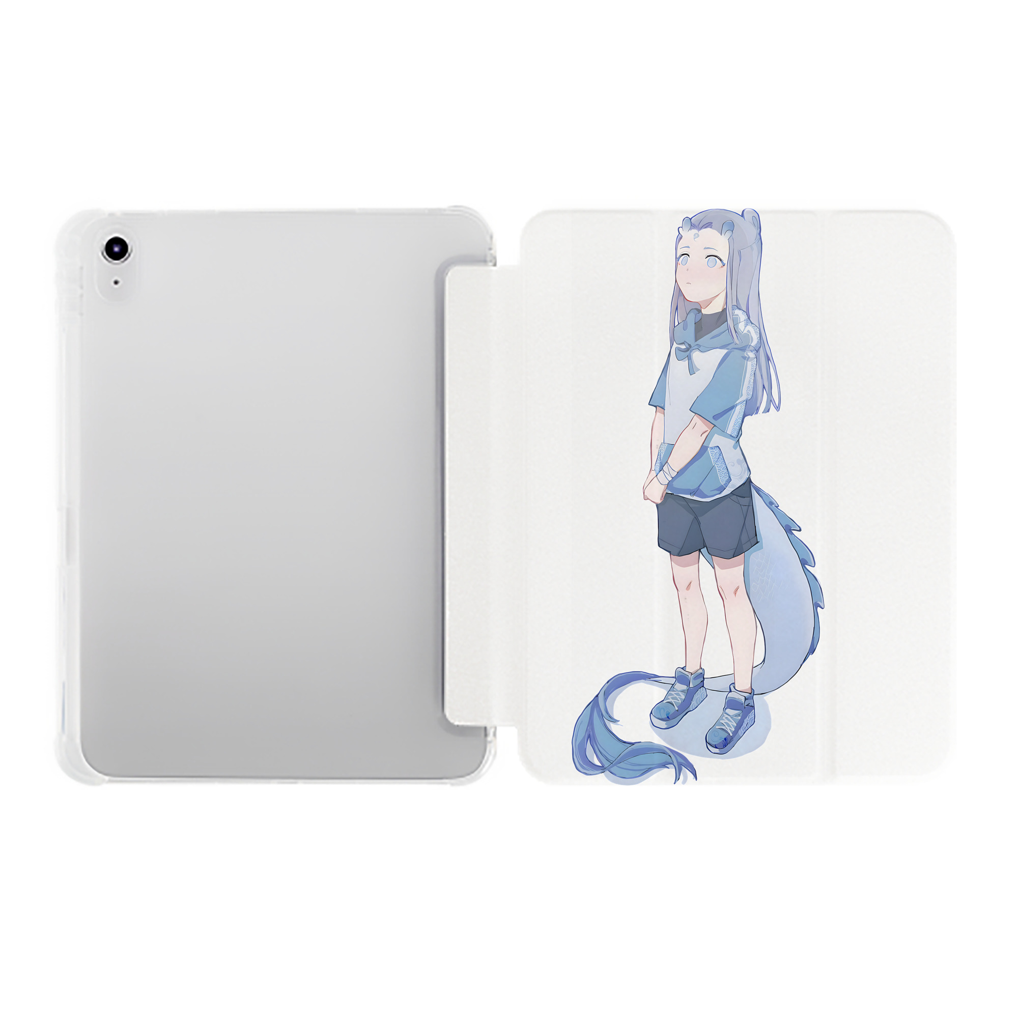 （画像用） Ne Zha 2 ナタ 魔童の大暴れ IPad ケース ペン収納付き 三つ折りスタンド PUレザー×シリコン 対応機種9.5/10.5/10.9インチ